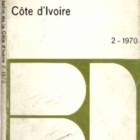 Bibliographie de la Côte d&#039;Ivoire 2-1970