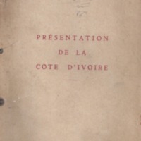 Présentation de la Côte d&#039;Ivoire : livret - guide de la Côte d&#039;Ivoire